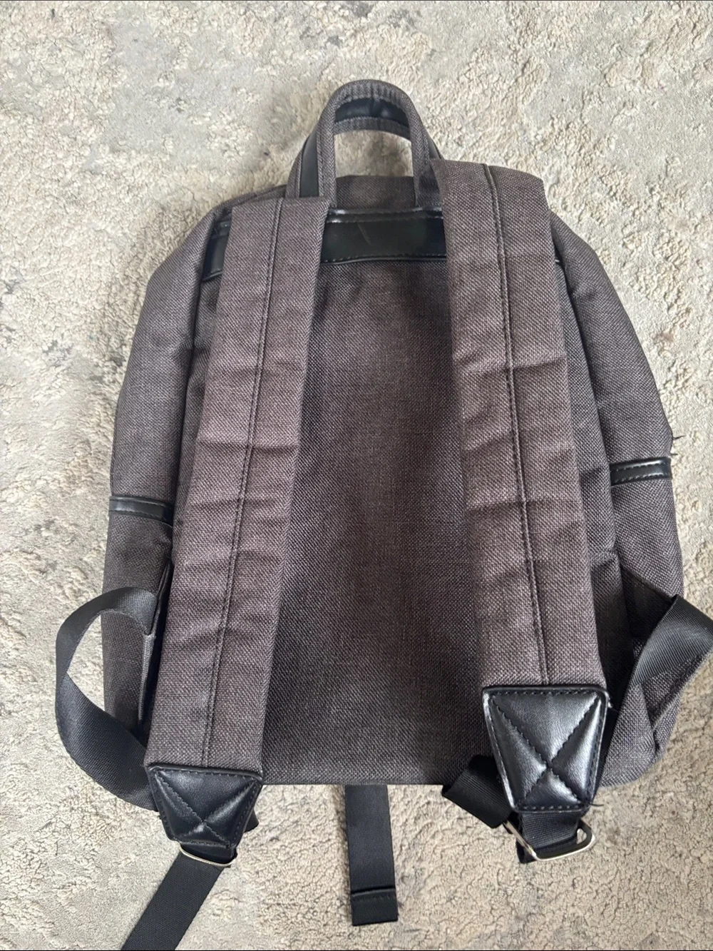 Adrienne Vittadini Small Men's Backpack in Charcoal Brown